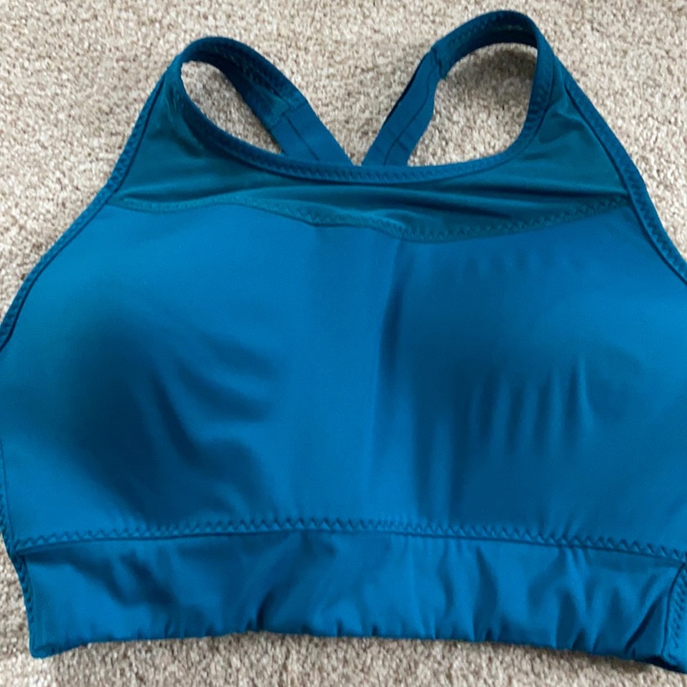 Athleta High Impact Gigi Sports Bra Blue